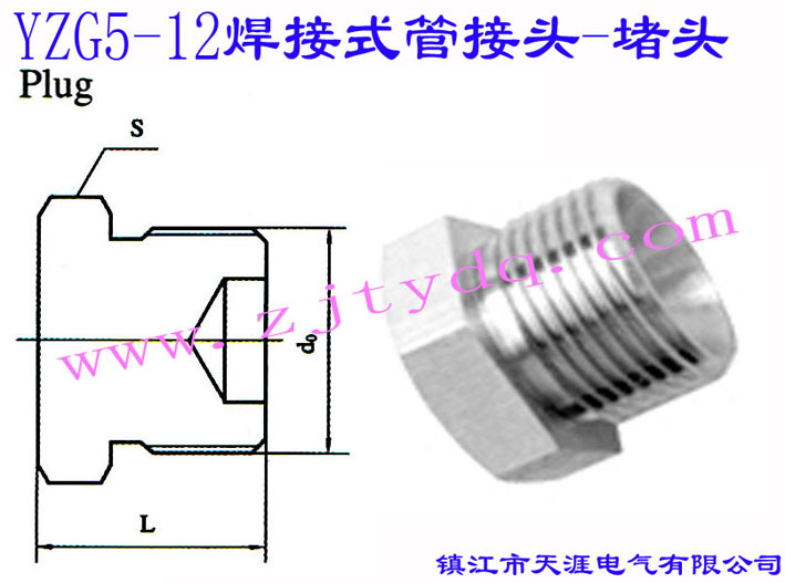 YZG5-12 焊接式管接頭-堵頭Plug